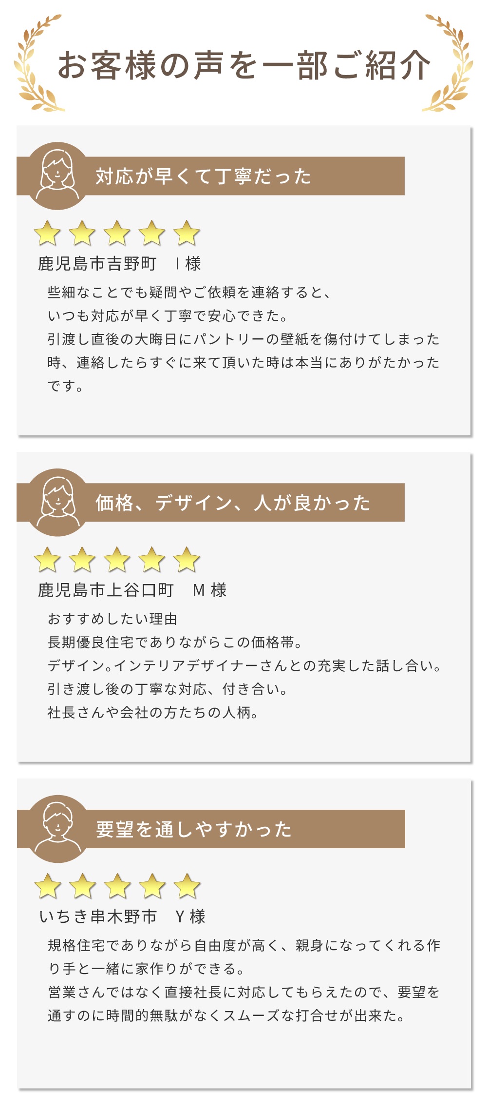 お客様の声